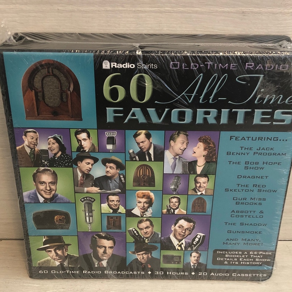 Old-Time Radio 60 All-Time Favorites 20 Cassette Box Set w/Booklet NEW NIB